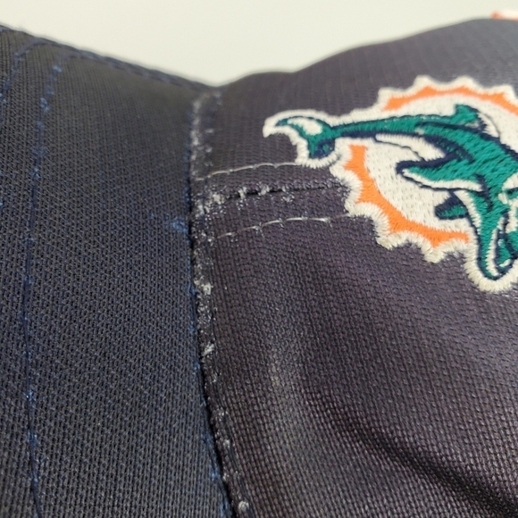 Vtg Puma Miami Dolphins Hat Ball Cap Eclipse NFL Pro Line Draft Adult One Sz 90s - Picture 9 of 12